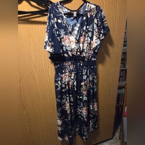 Navy Floral Maxi Dress